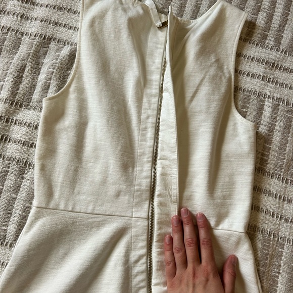 J.Crew XXS Cream Professional Blouse with Zipper - Picture 7 of 8